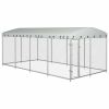 Outdoor Dog Kennel with Roof 315"x157.5"x78.7"