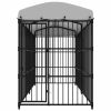 Outdoor Dog Kennel with Roof 118.1"x59.1"x82.7"