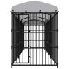Outdoor Dog Kennel with Roof 177.2"x59.1"x82.7"