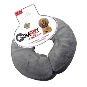 Arlee Pet Products Poly Filled Adjustable E-Collar Charcoal Medium