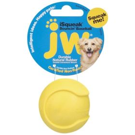 JW Pet iSqueak Bouncin Dog Toy Baseball Assorted Small