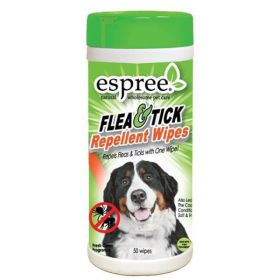Espree Flea and Tick Repellent Wipes for Dogs 1ea-8 oz; 50 ct