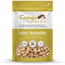 Crumps Natural Dog Mini Train Free oze-Dried Beef Liver 1.8 oz (50g)
