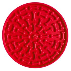 Wholesale Silicone Pet Dog Feeding Pad (Color: Red)