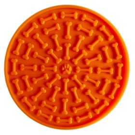 Wholesale Silicone Pet Dog Feeding Pad (Color: Orange)