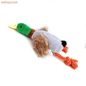 plush duck chewing sound toy (Color: Rope)